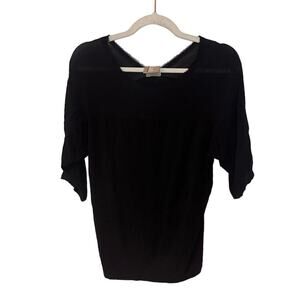 Dolan Left Coast Black Puff Sleeve T-Shirt Top Size Small